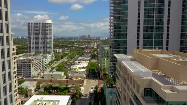 Dron Las Olas Fort Lauderdale — Stock video