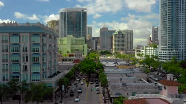 Abordagem Aérea Downtown Fort Lauderdale Tiro Com Drone Estoque — Vídeo de Stock