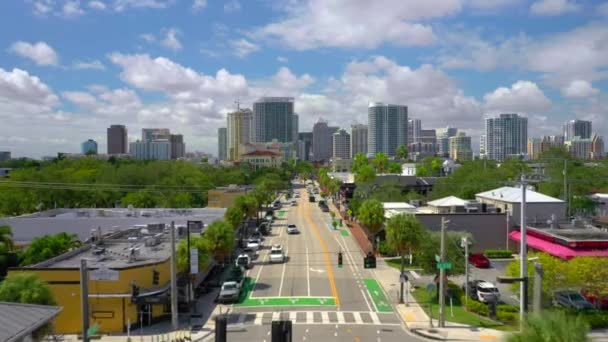 Las Olas Fort Lauderdale Florida Neergeschoten Met Luchtdrone — Stockvideo