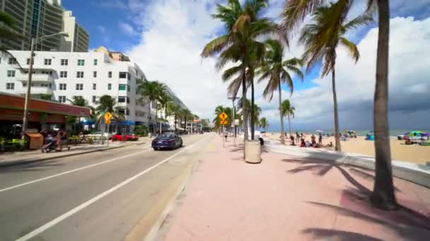 Movimiento Vídeo Hermoso Día Fort Lauderdale Florida — Vídeo de stock