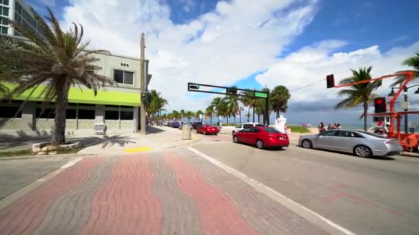 Ταξίδια Περιοδεία Πλάνα Fort Lauderdale Beach Φλόριντα Usa — Αρχείο Βίντεο