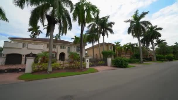 Bairro Luxo Com Mansões Luxo Casas — Vídeo de Stock