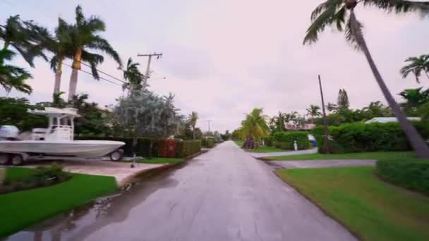 Plaques Conduite Mouvement Maisons Résidentielles Fort Lauderdale — Video