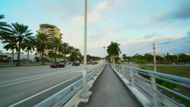 Filmagem Street Bridge Pier Fort Lauderdale Florida — Vídeo de Stock