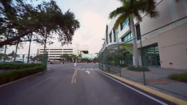 Video Movimiento Llegando Port Everglades Fort Lauderdale Convention Center — Vídeos de Stock