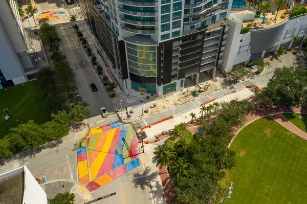 Downtown Fort Lauderdale Florida in costruzione girato con ae — Foto Stock