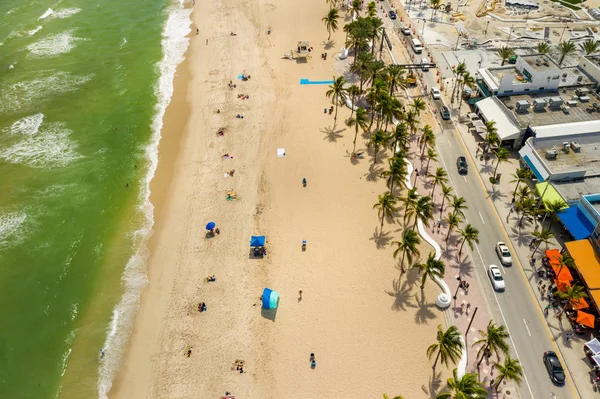 Aéreo acima Fort Lauderdale Beach FL — Fotografia de Stock