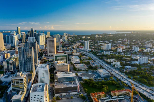 2019 aéreo Downtown Miami FL — Foto de Stock