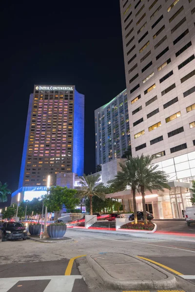 Intercontinental Hotel Downtown Miami night photo