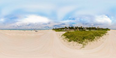 Miami Sahili kum ve kum tepeleri manzarası 360 vr