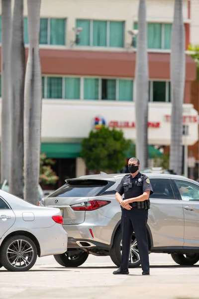 Miami Usa Czerwiec 2020 George Floyd Protestuje Przeciwko Downtown Miami — Zdjęcie stockowe