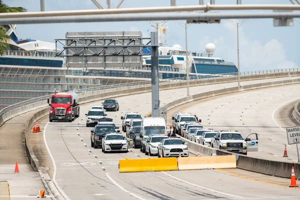 Riot Blockade Port Miami Black Lives Matter — Stock Photo, Image