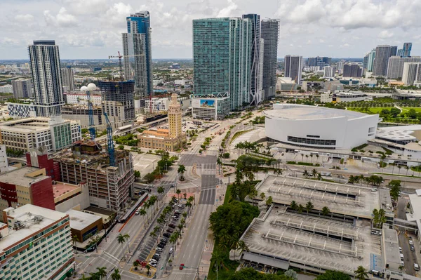 Aerial Drone Photo Miami Florida Usa — стокове фото