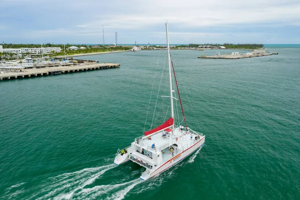 Tauchen Charter Katamaran Key West Florida Usa Luftbild — Stockfoto