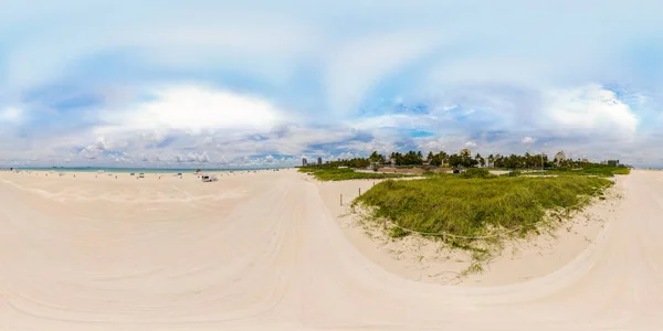 마이애미 해변의 파노라마 360Vr 모래와 — 스톡 사진