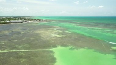 Florida Keys 4k 'deki havacılık video sahili.