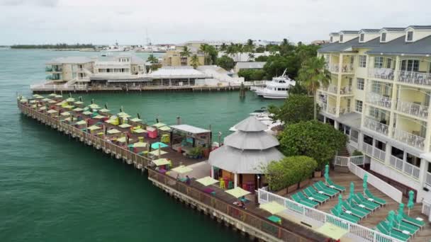 Sunset Pier Key West Florida Anerial Video — Stock video