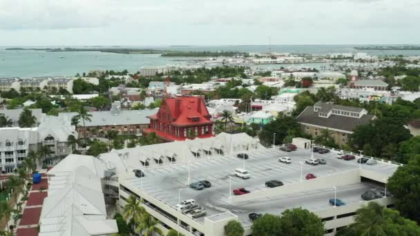 Custom House Key West Florida Avión Tripulado Vídeo — Vídeo de stock