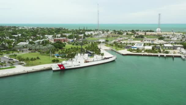 Porta Navios Guarda Costeira Dos Eua Key West — Vídeo de Stock