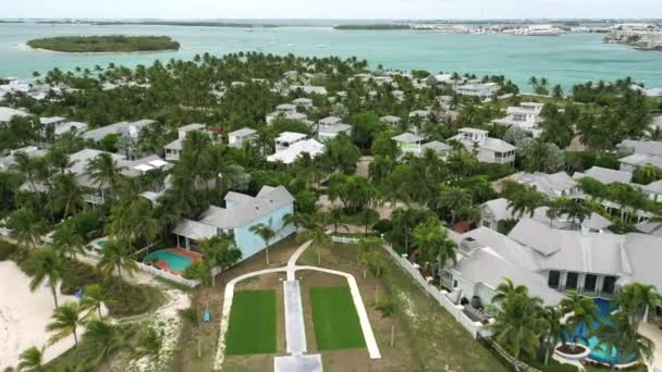 Aerial Shot Luxury Homes Florida Keys — Stock Video