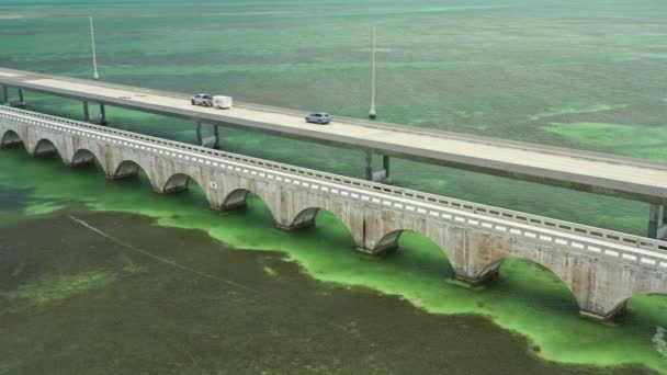 空中7英里桥4K — 图库视频影像
