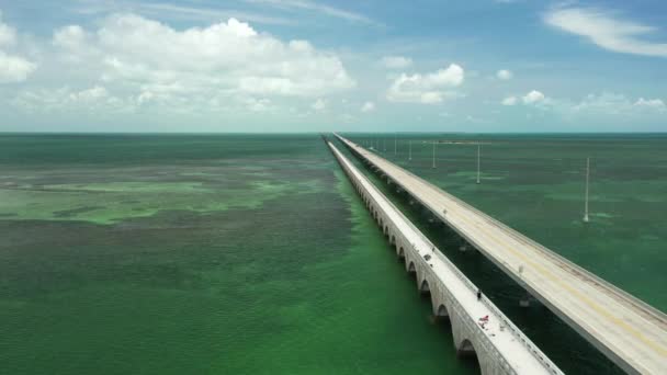 Aerial Seven Mile Bridge Florida Keys — Video Stock