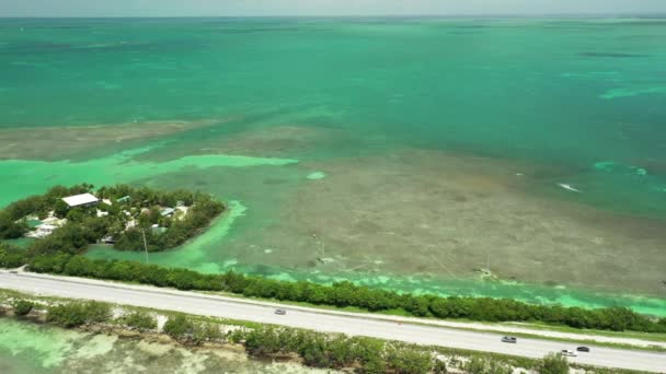 Florida Keys Hava Sahasındaki Ada Evleri — Stok video