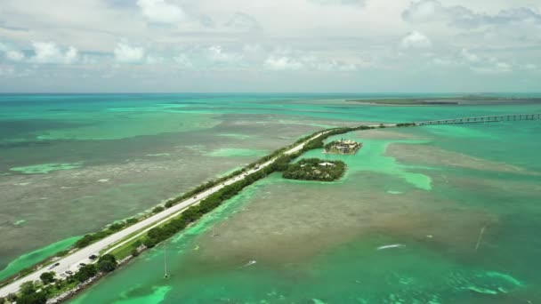 Luchtfoto Florida Keys Shot Met Polarizer Filter — Stockvideo