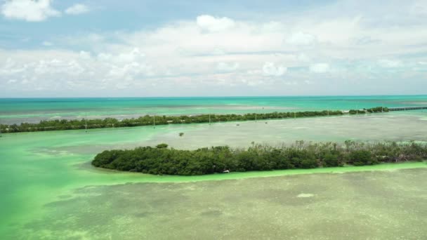 Letecké Video Florida Keys Pohled Zámořskou Dálnici — Stock video