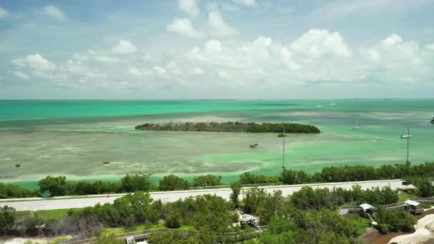 Luchtfoto Video Florida Keys Vissen Landschap — Stockvideo
