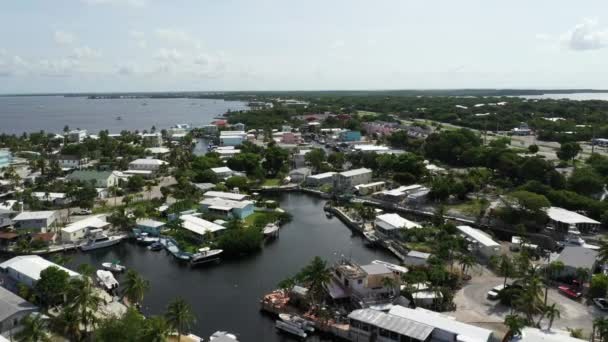 Key Largo Florida Residencial Casas Aéreas Drone Metragem — Vídeo de Stock