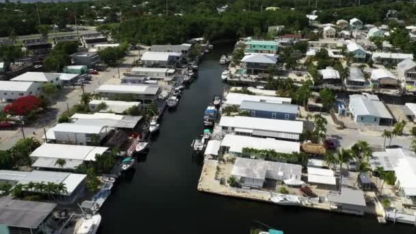 Aerial Drone Footage Residential Homes Florida Keys — Stock Video