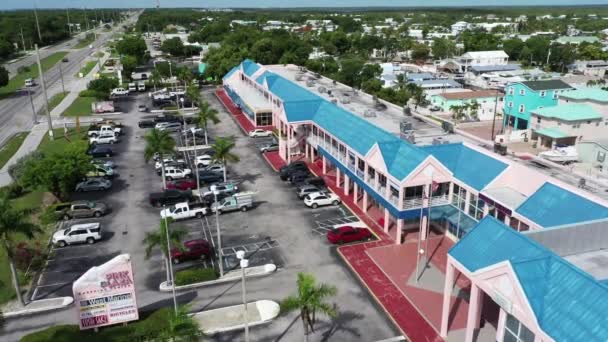 Flygbilder Pink Plaza Key Largo Usa — Stockvideo