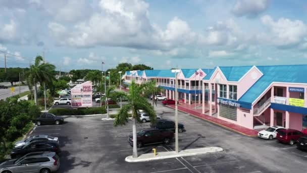 Video Aereo Pink Plaza Key Largo Usa — Video Stock