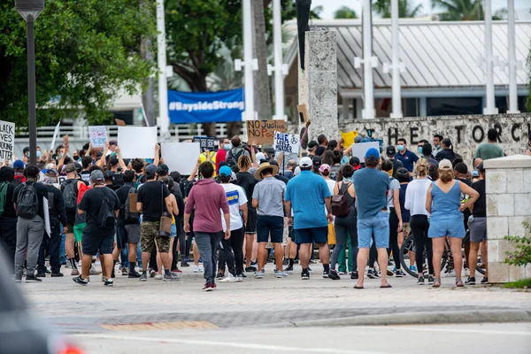Miami Usa Június 2020 George Floys Halál Rendőri Brutalitás Tiltakozás — Stock Fotó