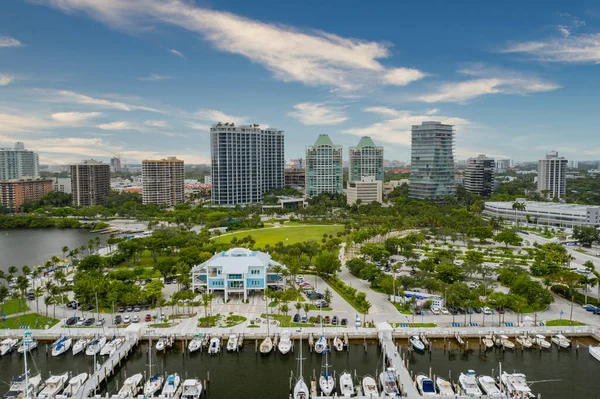 Luftbild Dinner Key Marina Miami Coconut Grove — Stockfoto
