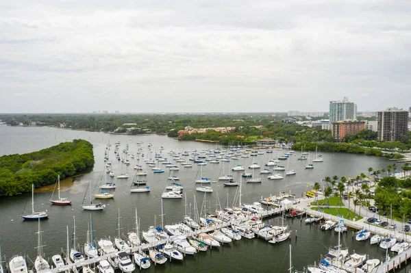 Hava Çekimi Akşam Yemeği Anahtarı Miami Coconut Grove — Stok fotoğraf