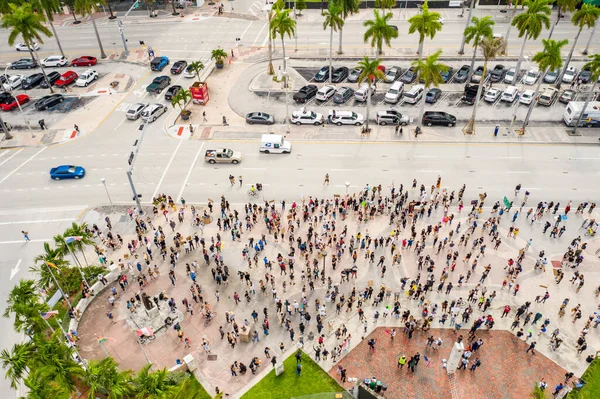Miami Usa June 2020 George Floyd Death Protests Downtown Miami — Stock Photo, Image