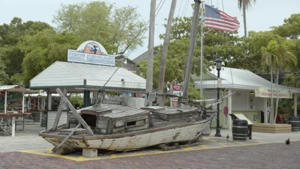 Hajótörés Turisztikai Attrakció Key West Florida Videó — Stock videók