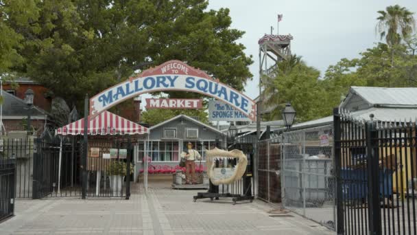 Key West Mallory Square Market Gesloten Als Gevolg Van Coronavirus — Stockvideo