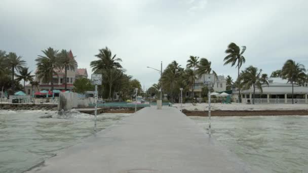 Pier Strand Scène Key West Duval Street — Stockvideo