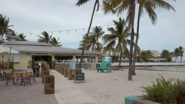 Південно Східна Пляжна Кафе Key West Usa — стокове відео