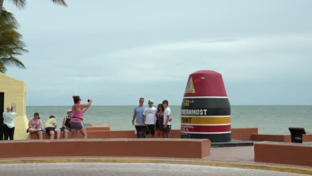 Sydligaste Punkt Key West Florida Video — Stockvideo