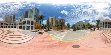 360 vr fotoğraf Miami Beach otelleri Coronavirus Covid 19 salgını yüzünden kapatıldı.