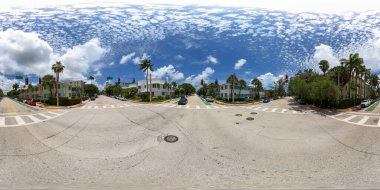 Yolun ortasında 360 vr fotoğraf Miami Plajı yerleşim yerleri