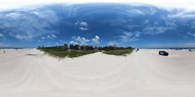 360 vr fotoğraf Miami Plajı kum sahnesi yaz atmosferi