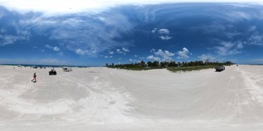 360 vr fotoğraf Miami Plajı kum sahnesi yaz atmosferi