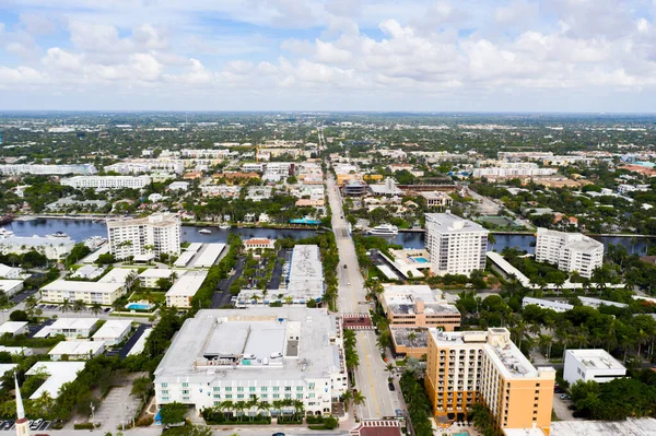 Luchtfoto Atlantic Avenue Delray Beach Florida Verenigde Staten — Stockfoto