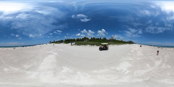 360 Foto Miami Beach Sand Scen Sommartid Vibbar — Stockfoto