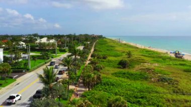 Delray Beach Florida 'nın insansız hava aracı görüntüleri.
